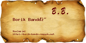 Borik Bandó névjegykártya